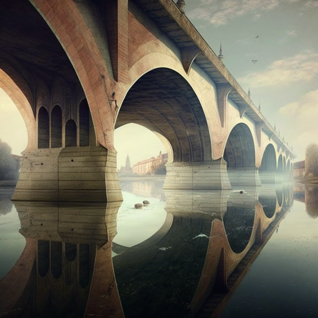 Stayliquid Il Ponte Coperto di Pavia, in un certo senso (con Midjourney)
