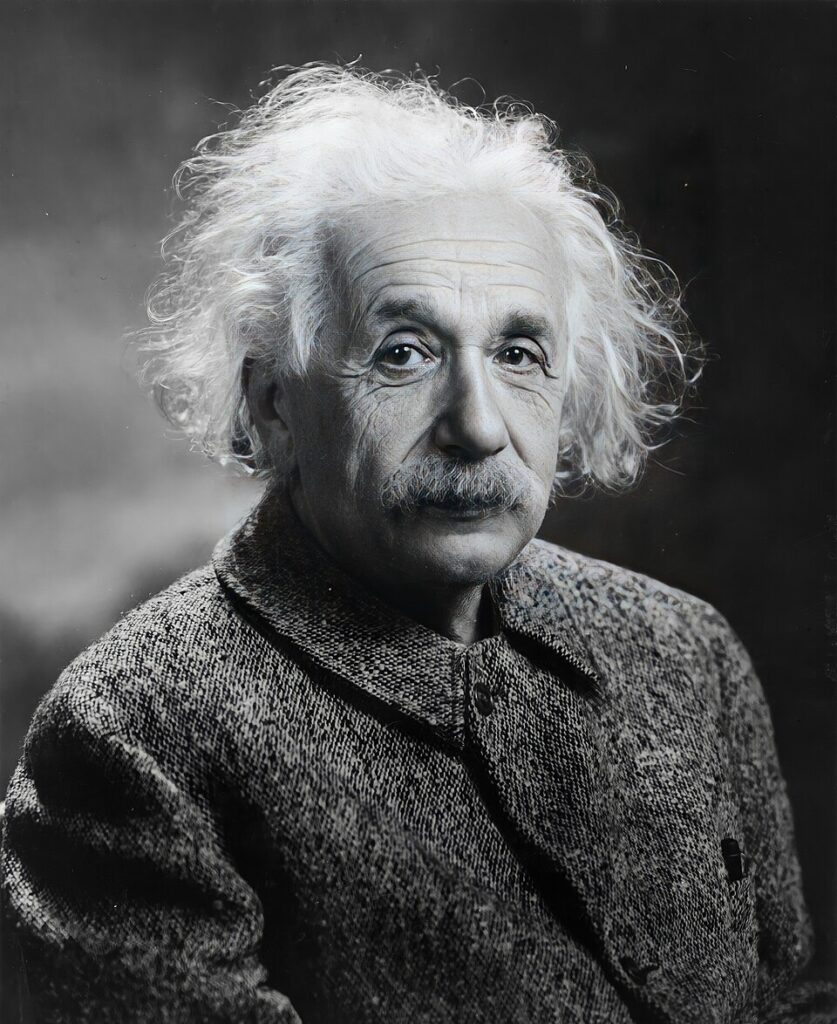 Fotografia volto Albert Einstein