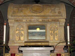 Reliquiario di San Severino Boezio nella Basilica di San Pietro in Ciel d’Oro a Pavia
